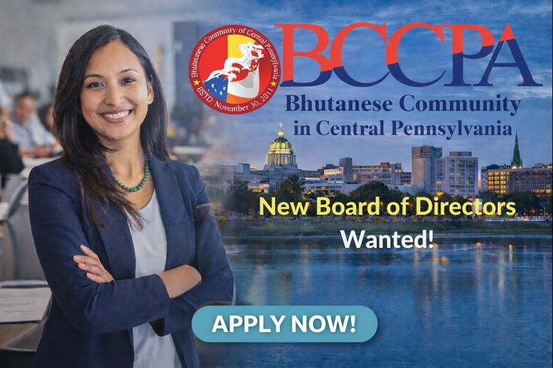 Join the BCCPA Board of Directors | Bhutanese Community of Central ...